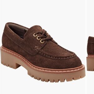 Marc Fisher Brown Suede platform Loafers